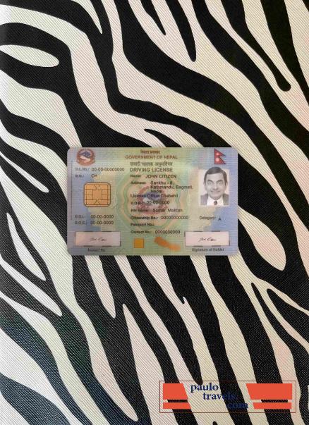 Nepal driving license version 2 photolook FRONT PSD template